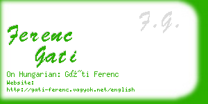 ferenc gati business card